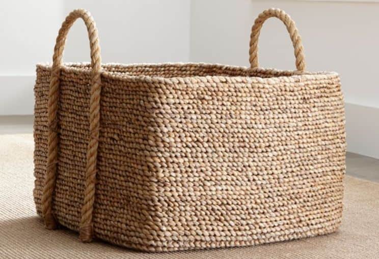 تصویر 4 از سبد حصیری دسته دار مناسب جابجایی آسان